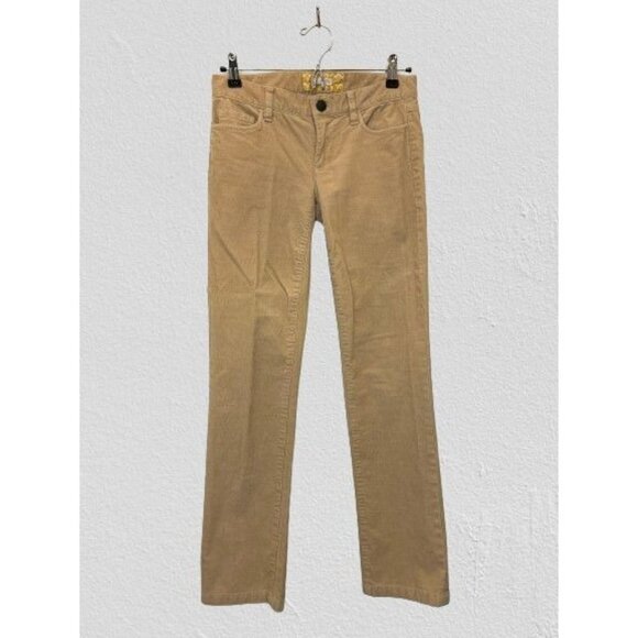 J.Crew Matchstick Beige Tan Corduroy Pants 26S - Picture 1 of 6